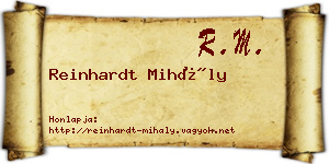 Reinhardt Mihály névjegykártya