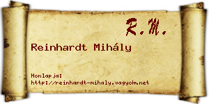 Reinhardt Mihály névjegykártya